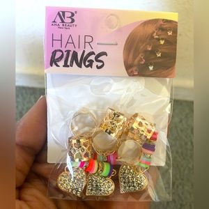 NWOT gold decorative hair cuffs for locs, braids, twists, and more!